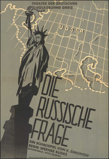 29-United States, Russia, Pictorial Maps and Curiosities Map By Thüringer Volksverlag