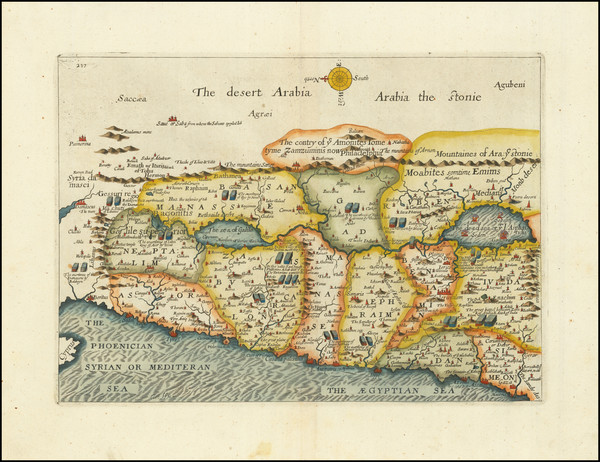 77-Holy Land Map By William Hole