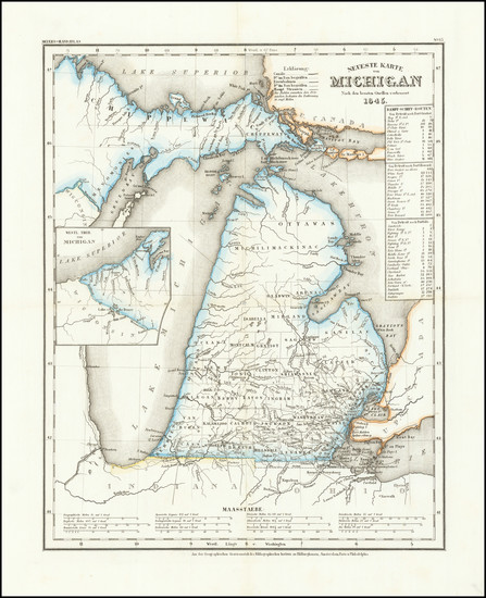 99-Michigan Map By Joseph Meyer