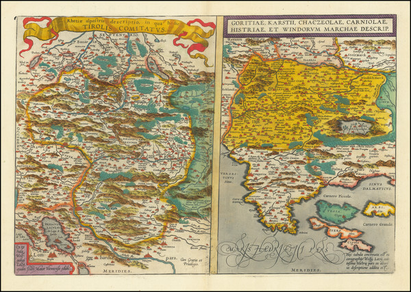 82-Austria, Balkans and Northern Italy Map By Abraham Ortelius