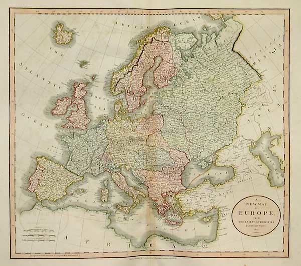 78-Europe and Europe Map By John Cary