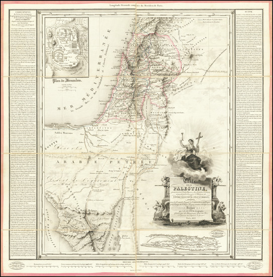 14-Holy Land and Egypt Map By Alexandre Blondeau