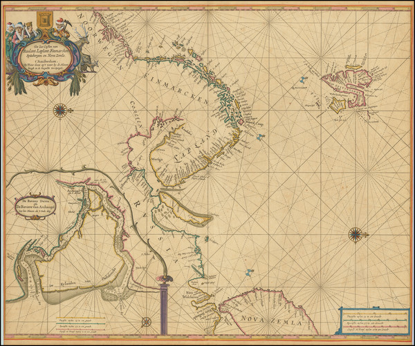 70-Russia and Finland Map By Pieter Goos