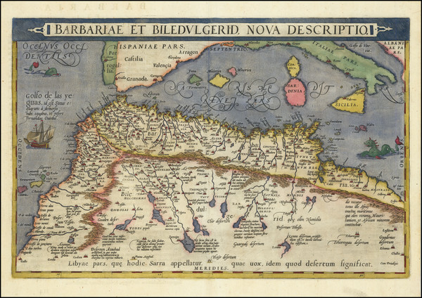 47-North Africa Map By Abraham Ortelius