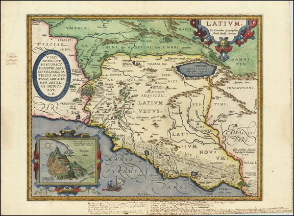 54-Northern Italy and Rome Map By Abraham Ortelius