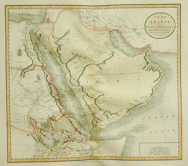 70-Asia, Middle East, Africa, North Africa and East Africa Map By John Cary