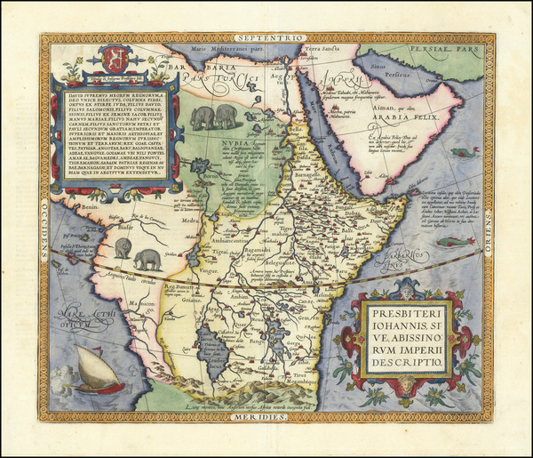 23-Africa and East Africa Map By Abraham Ortelius