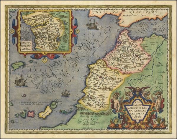 3-North Africa and West Africa Map By Abraham Ortelius