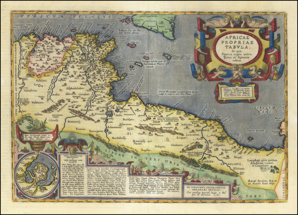 38-North Africa Map By Abraham Ortelius