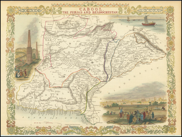 53-India, Central Asia & Caucasus and Middle East Map By John Tallis