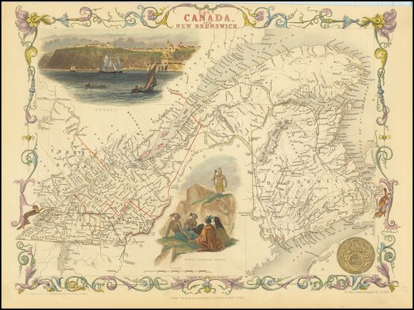 44-Eastern Canada Map By John Tallis