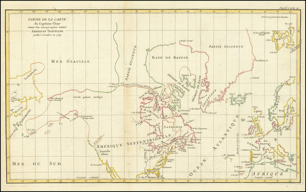 95-World, Alaska, North America and Canada Map By Denis Diderot