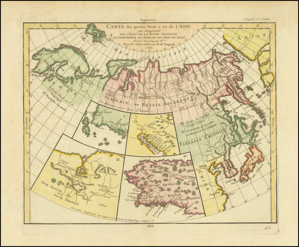 6-Alaska, Asia, Japan and Russia in Asia Map By Denis Diderot / Didier Robert de Vaugondy