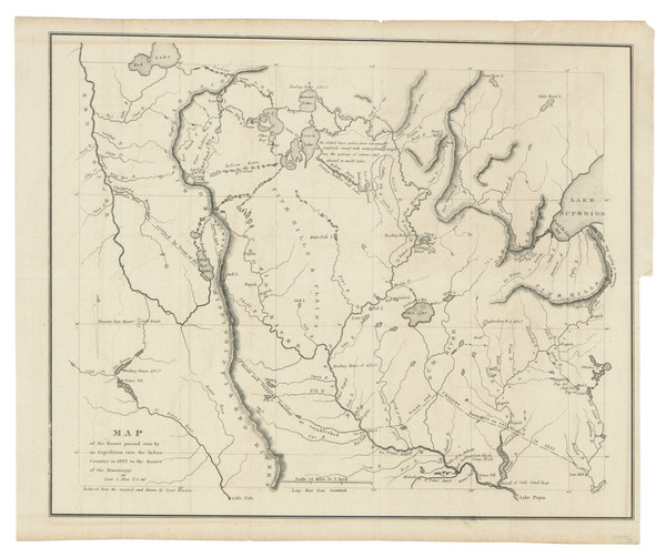 33-Midwest, Minnesota and Plains Map By Henry Schoolcraft