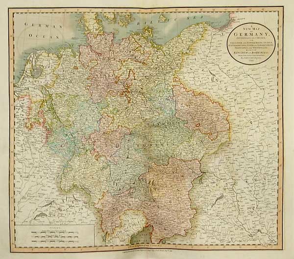 32-Europe, Austria, Czech Republic & Slovakia, Baltic Countries and Germany Map By John Cary