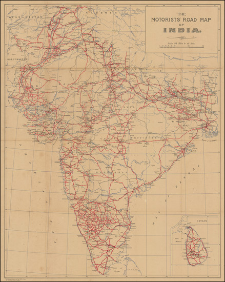 21-India and Sri Lanka Map By M.J. Giles / Hate & Co.