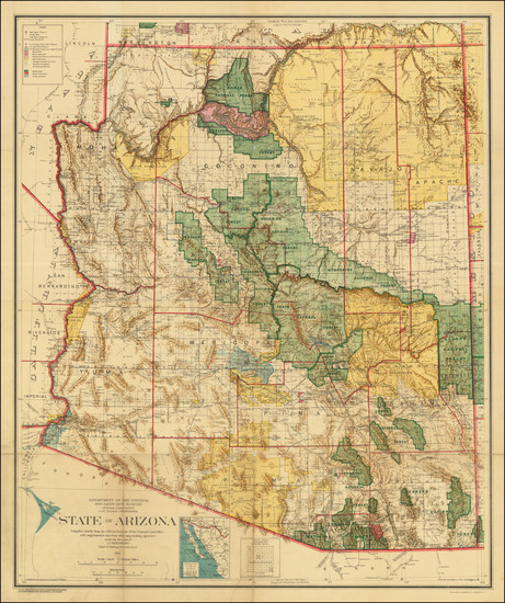 26-Arizona Map By General Land Office