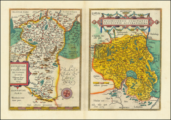 26-Mitteldeutschland Map By Abraham Ortelius