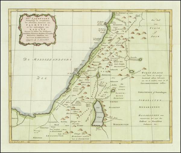 38-Holy Land Map By Johannes Allart