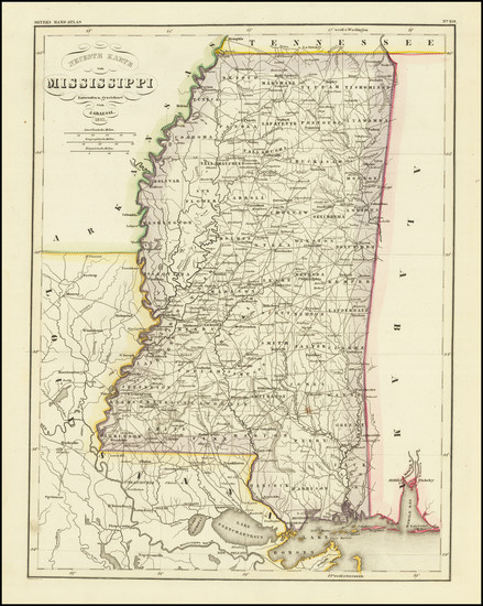 46-Mississippi Map By Joseph Meyer