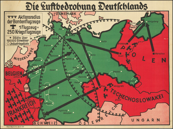 17-Europe, France, Poland, Czech Republic & Slovakia, World War II and Germany Map By Albert N