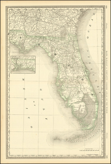 45-Florida Map By William Rand  &  Andrew McNally