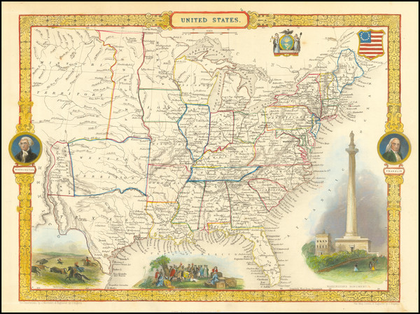 38-United States Map By John Tallis