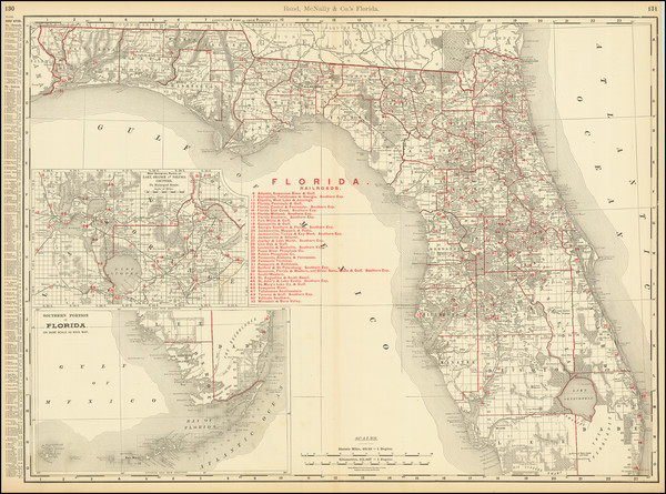 31-Florida Map By Rand McNally & Company