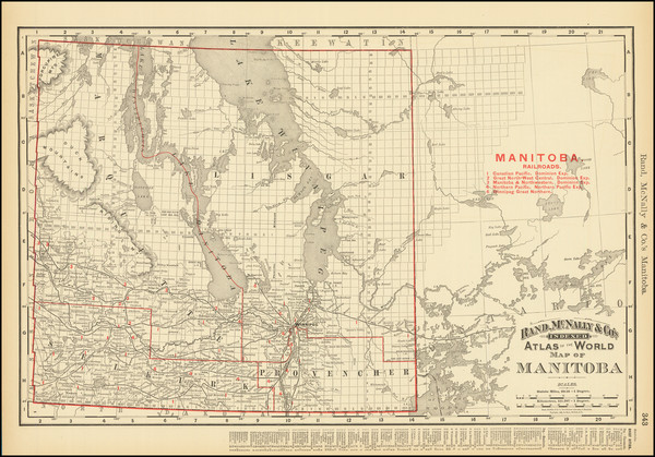 91-Western Canada Map By Rand McNally & Company