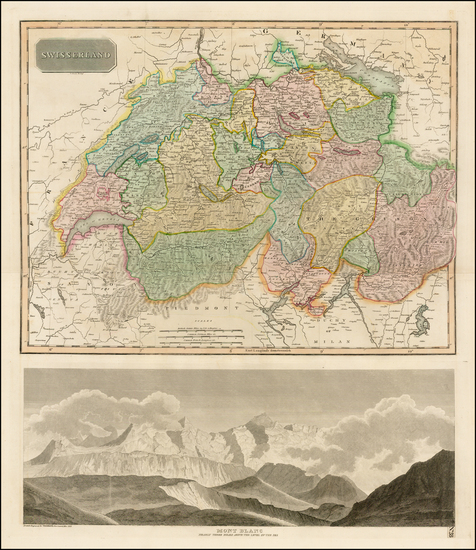 36-Europe and Switzerland Map By John Thomson