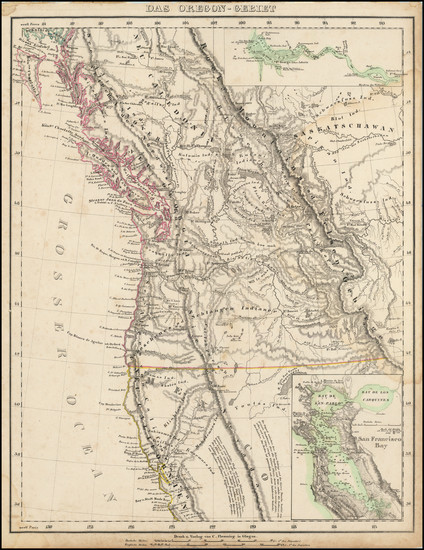 39-Pacific Northwest, Oregon, Washington and California Map By Carl Flemming