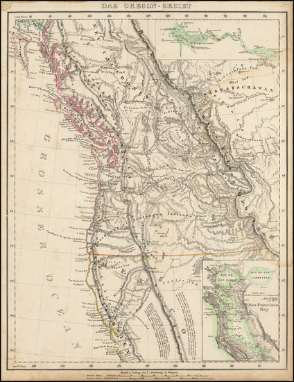 96-Pacific Northwest, Oregon, Washington and California Map By Carl Flemming