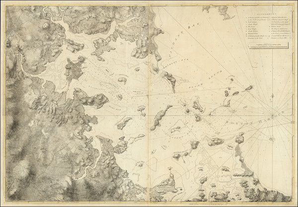 31-New England, Massachusetts and Boston Map By Joseph Frederick Wallet Des Barres