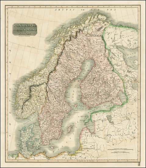 52-Scandinavia Map By John Thomson