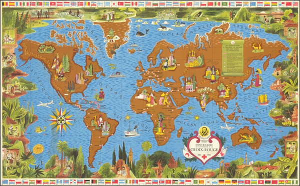 77-World and Pictorial Maps Map By Lucien Boucher