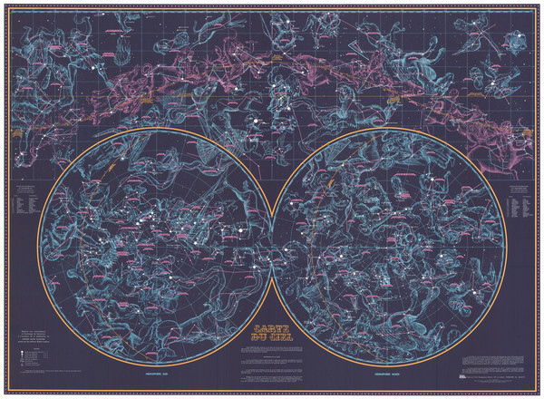 52-Celestial Maps Map By Institut Géographique National