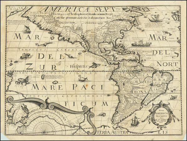 98-North America, Central America and South America Map By Jacob Honervogt