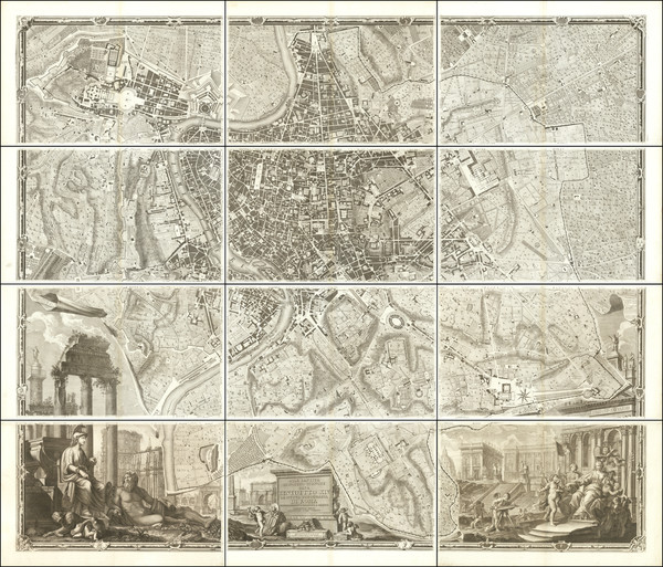 56-Rome Map By Giovanni Battista Nolli