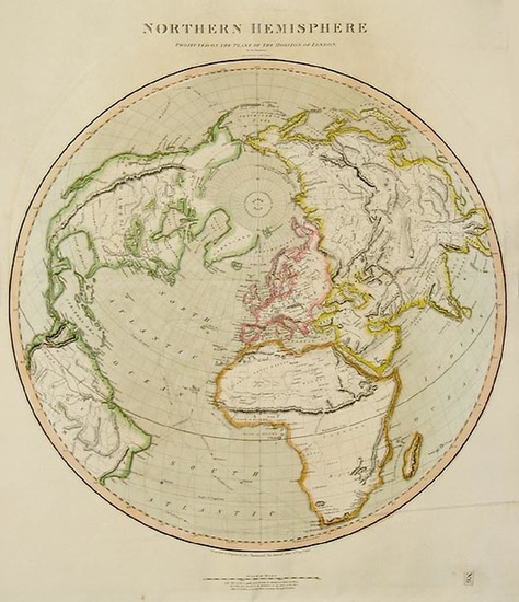 52-World, Northern Hemisphere, Polar Maps, Alaska and North America Map By John Thomson