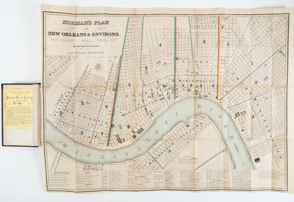 1-Rare Books and New Orleans Map By Benjamin Moore Norman / Henry Moellhausen