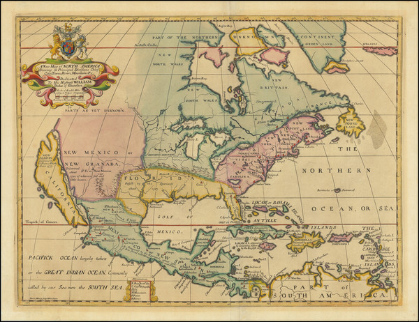 71-North America and California as an Island Map By Edward Wells