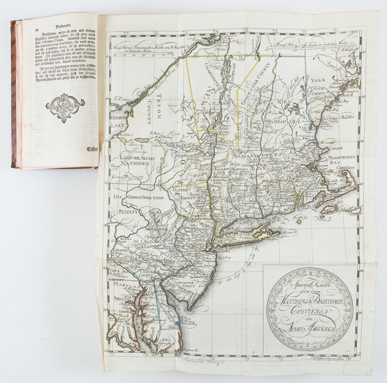 28-United States, New England, Mid-Atlantic, Rare Books and American Revolution Map By Christian L