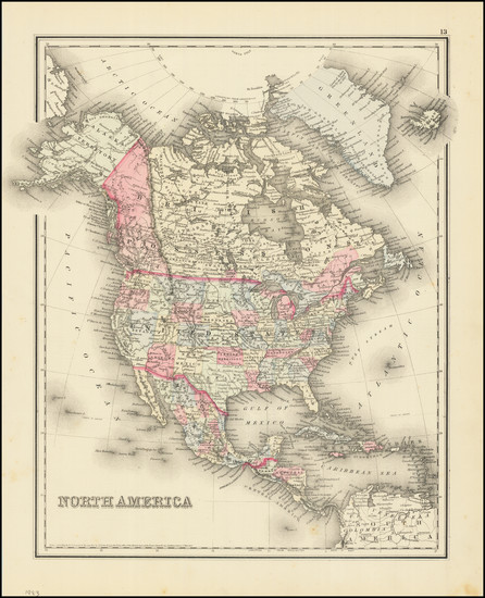 24-North America Map By O.W. Gray