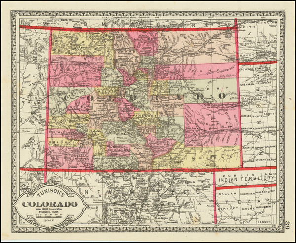 71-Colorado and Colorado Map By H.C. Tunison