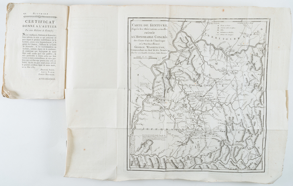 54-South, Kentucky, Midwest and Rare Books Map By John Filson