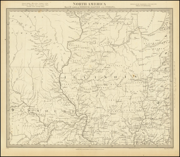 65-Illinois, Indiana, Iowa and Missouri Map By SDUK