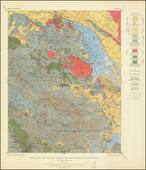 29-San Francisco & Bay Area Map By U.S. Geological Survey