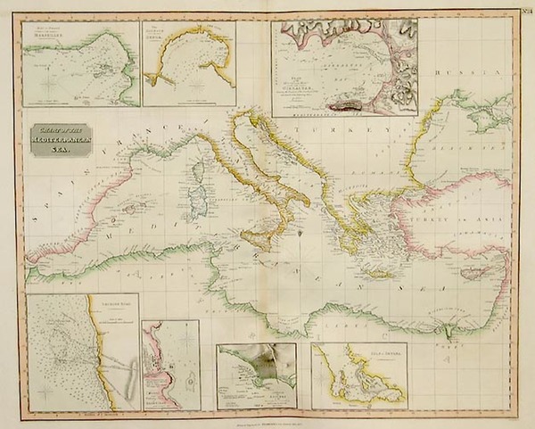 16-Europe, Mediterranean, Africa, North Africa and Balearic Islands Map By John Thomson