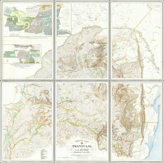 97-South Africa Map By Edward Stanford