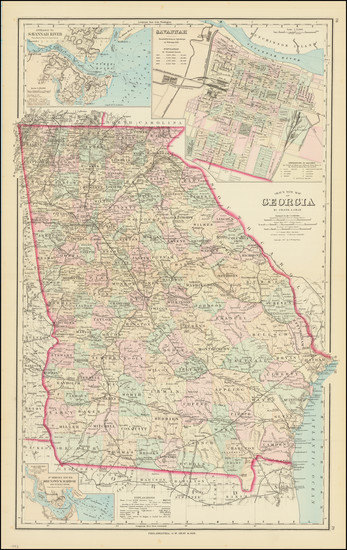 37-Georgia Map By Frank A. Gray